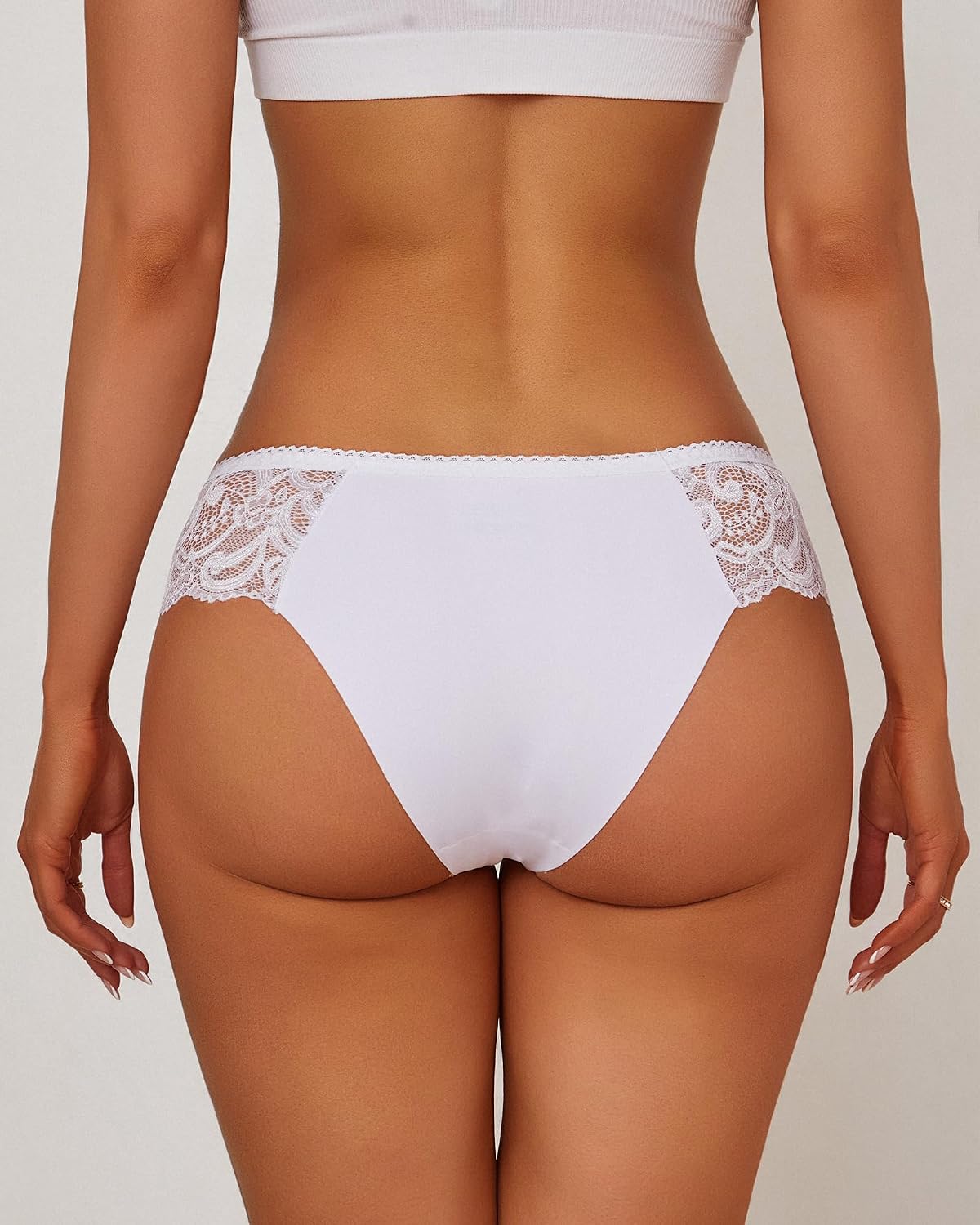 ROSYCORAL Lace Seamless Cheeky Panties 5-Pack — image 8