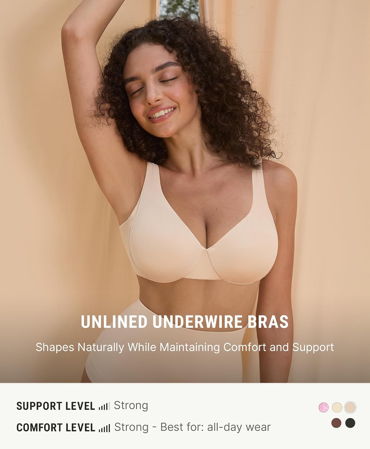 FeelinGirl Women's Unlined Underwire Full Coverage Bra — image 2