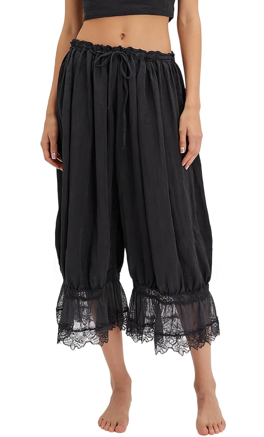NUFIWI Women's Ruffle Lace Bloomer Pants
