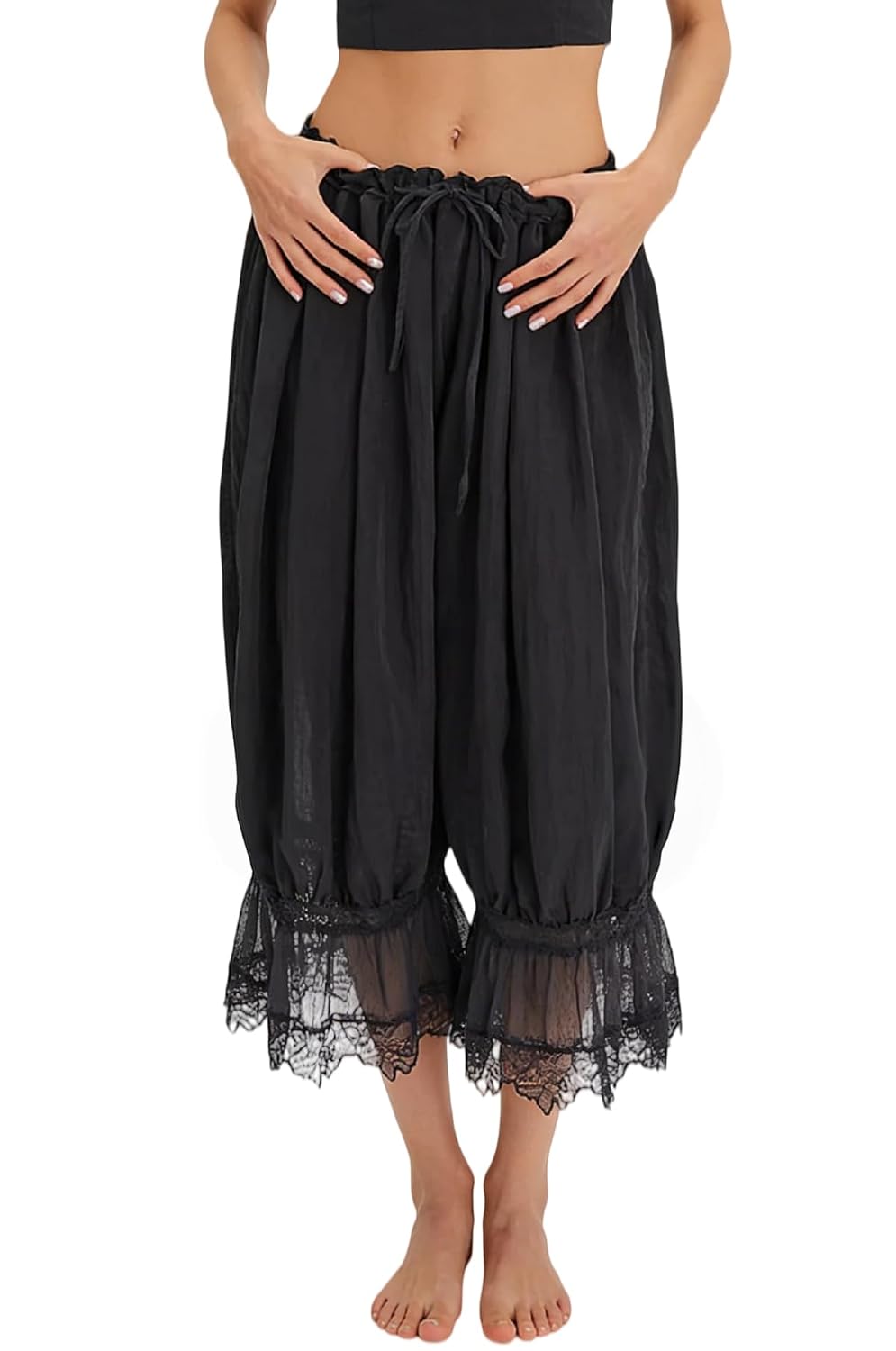 NUFIWI Women's Ruffle Lace Bloomer Pants — image 3