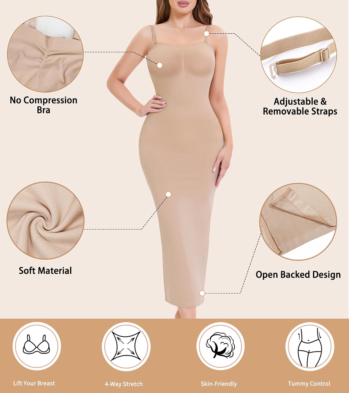 LIRASDIS Strapless Seamless Slip Shapewear — image 4
