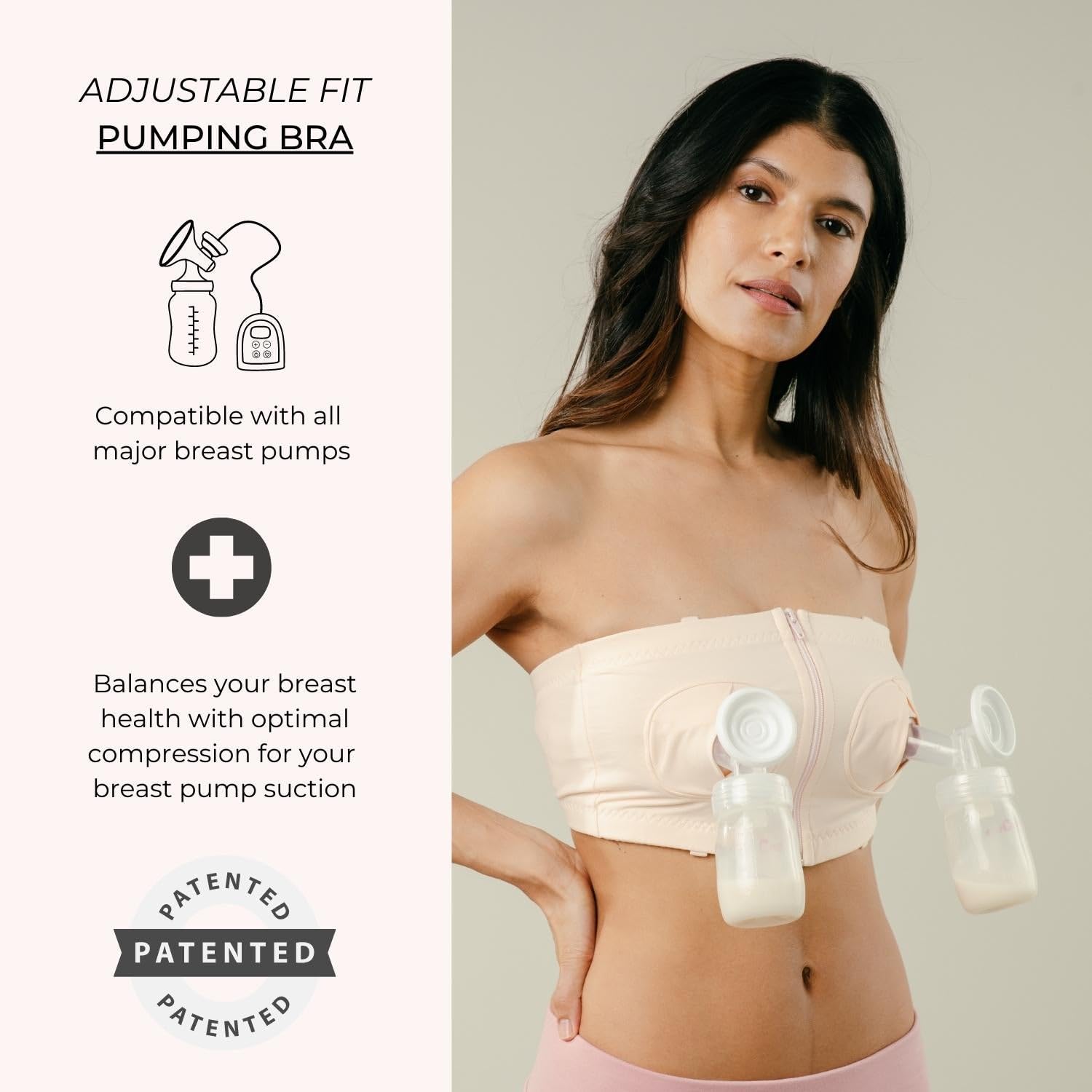 Simple Wishes convertible pumping bra, second on-body view