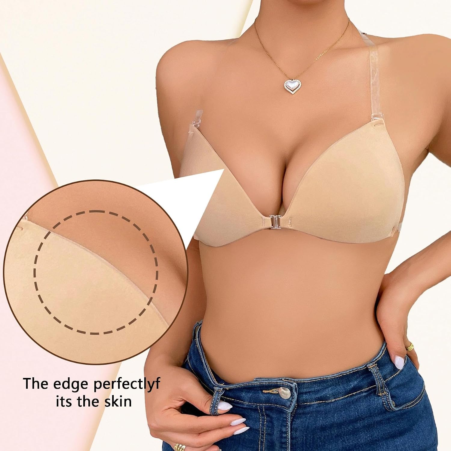 Strapless Invisible Adhesive Push Up Bra for Women — image 5