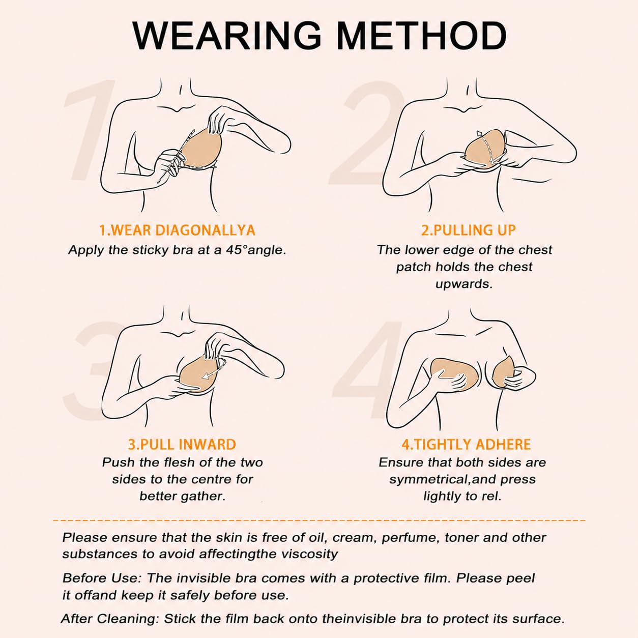Strapless Invisible Adhesive Push Up Bra for Women — image 8