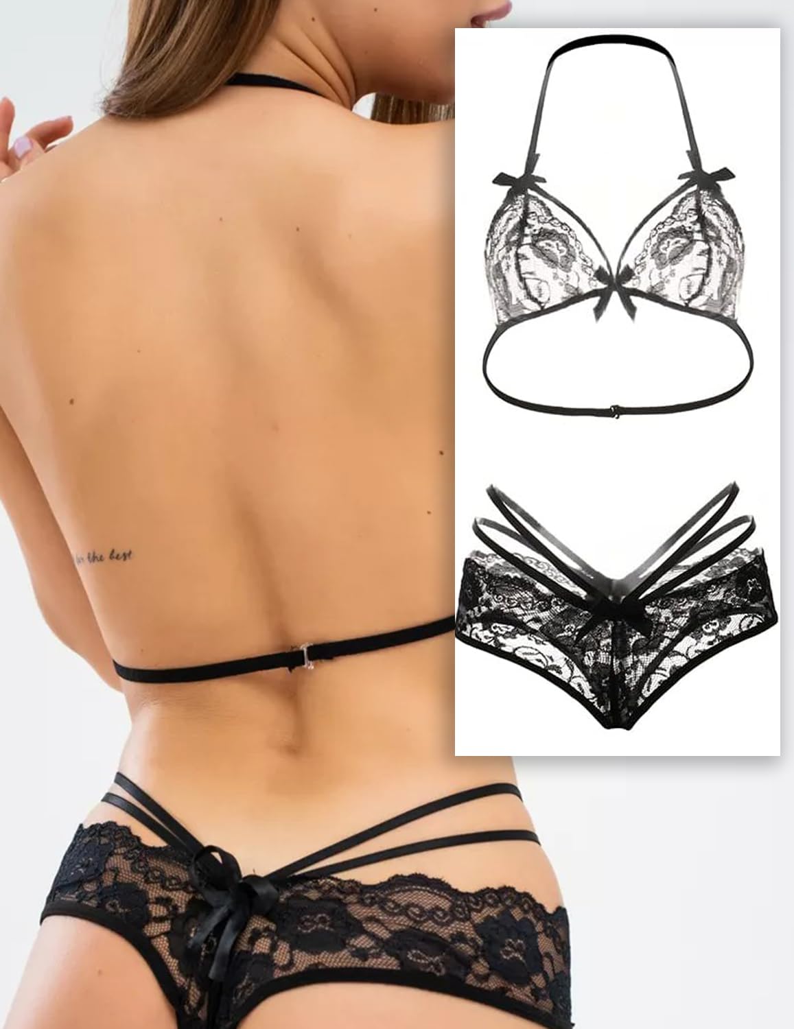 BIGFOX Sheer Floral Lace Bra and Panty Set — image 5
