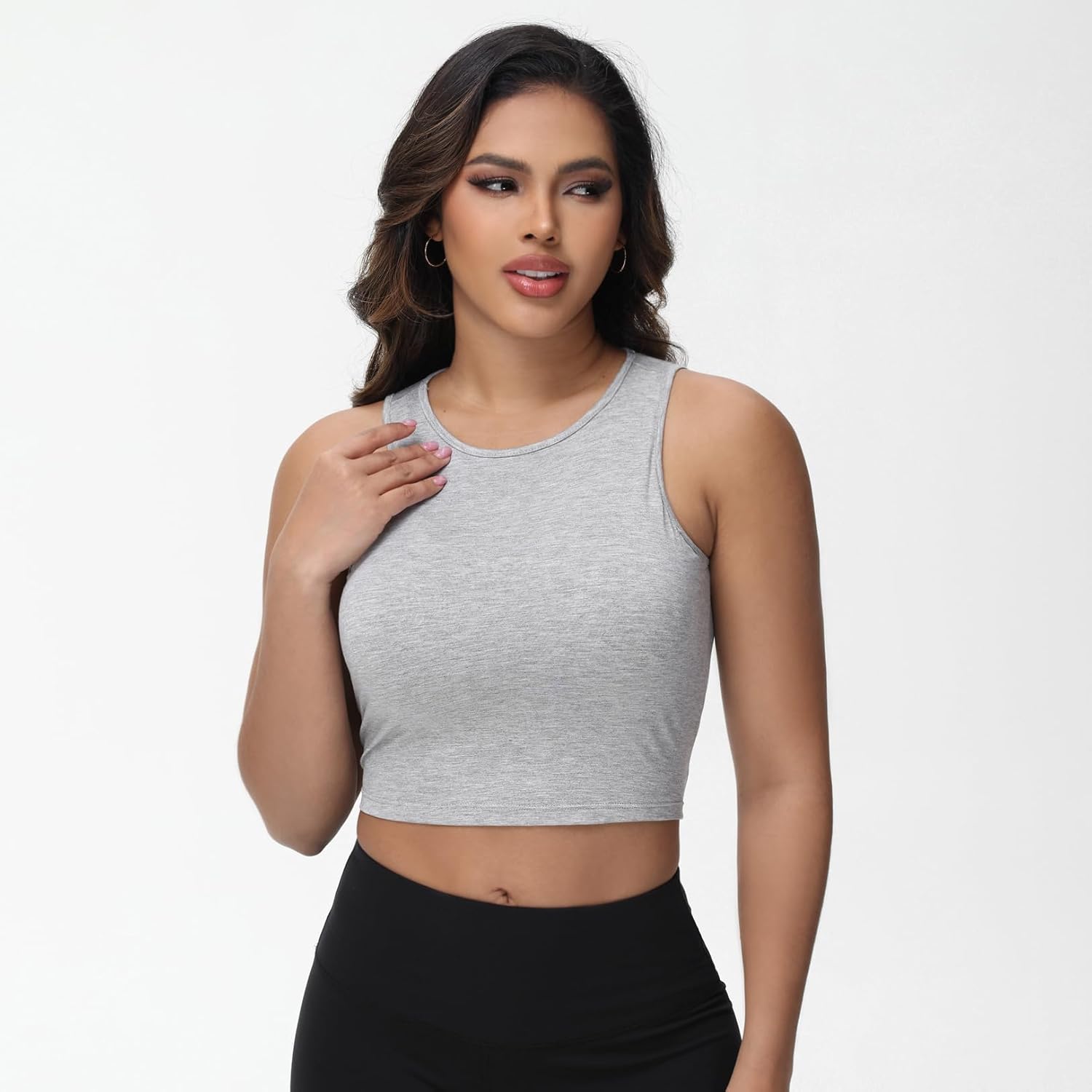 Bhome Longline Nursing Maternity Crop Tank with Bra — image 2