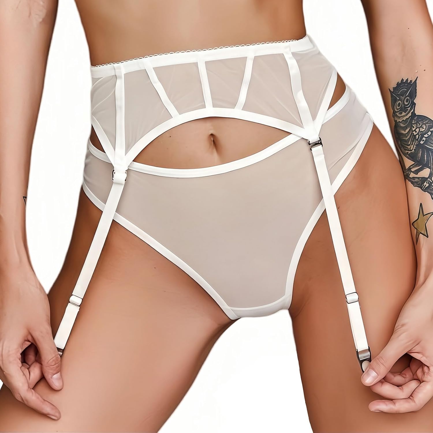 YANZIYAN Women's Sexy Garter Belt with Metal Clips — image 9