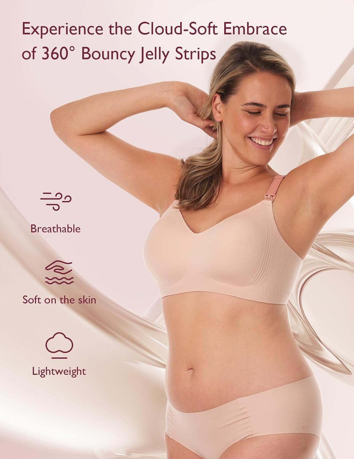 Momcozy Seamless Nursing Bra with Jelly Strip Lift — image 4