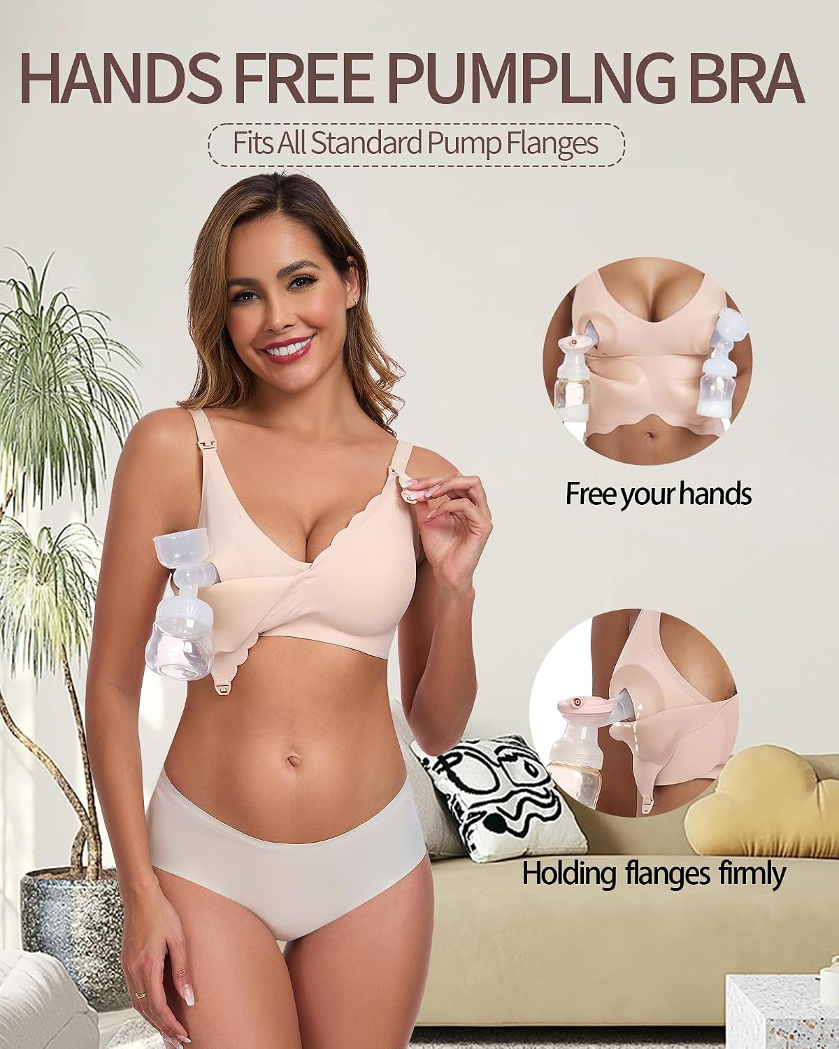 Vinfact Adjustable Hands Free Pumping Bra for Nursing — image 2