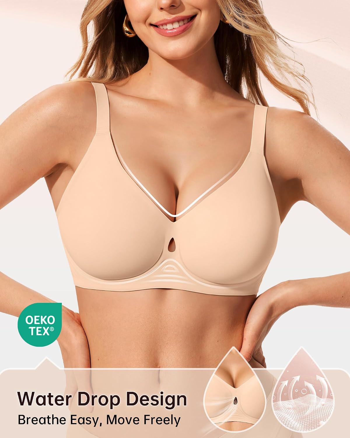 LetsJoli Women's Wireless Water Drop Jelly Bra — image 2