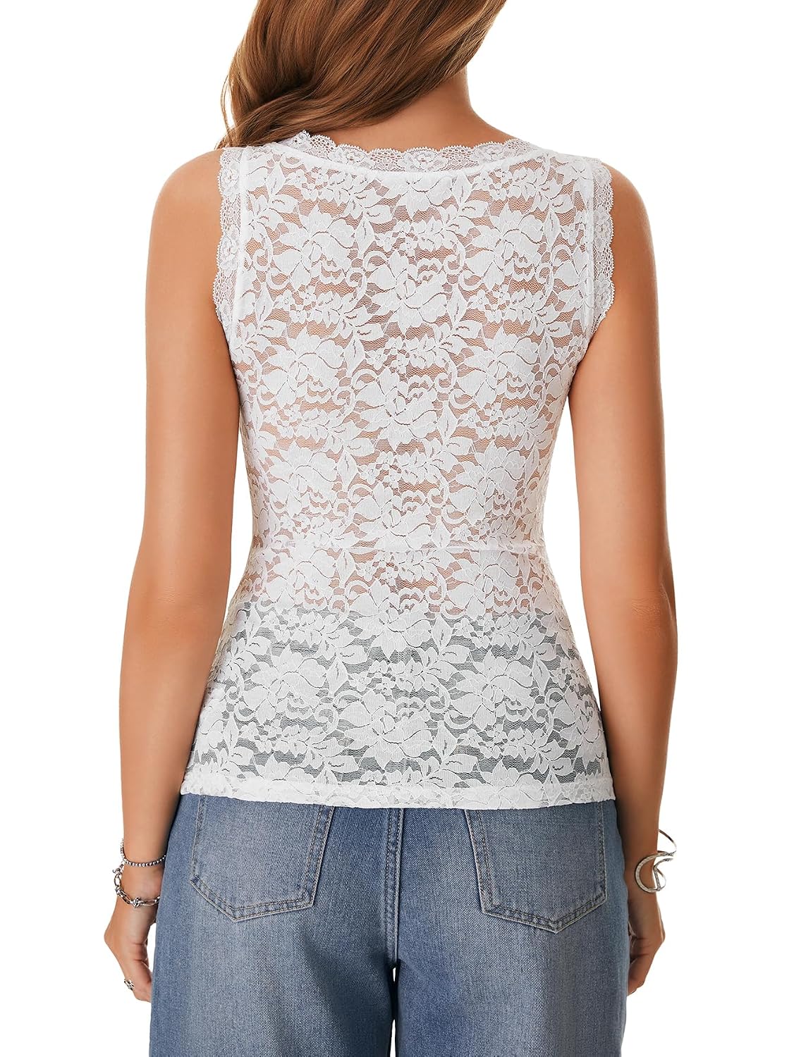 Rooscier Women's Floral Lace Tank Cami — image 5