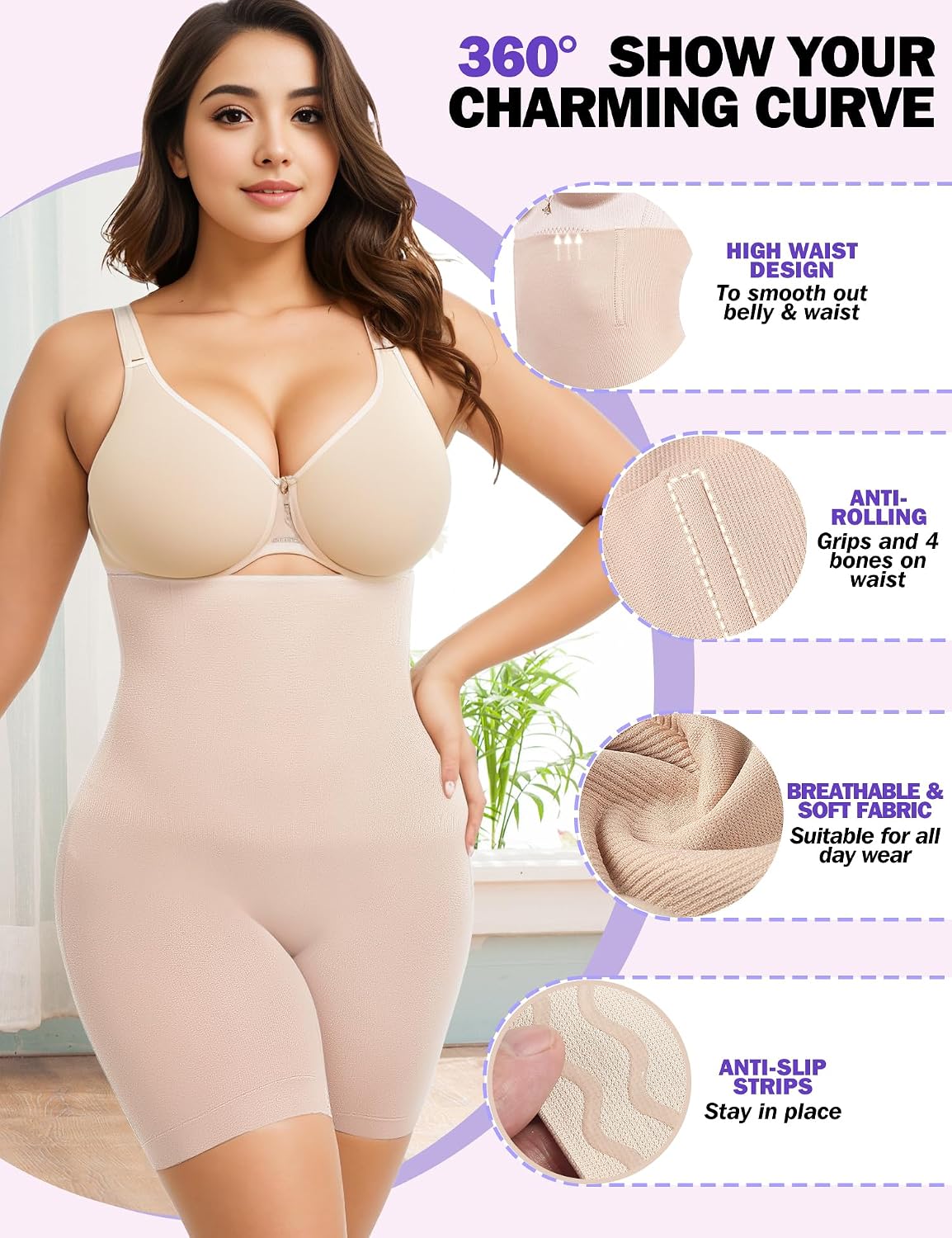 ZENUTA High Waisted Tummy Control Shapewear Shorts — image 4