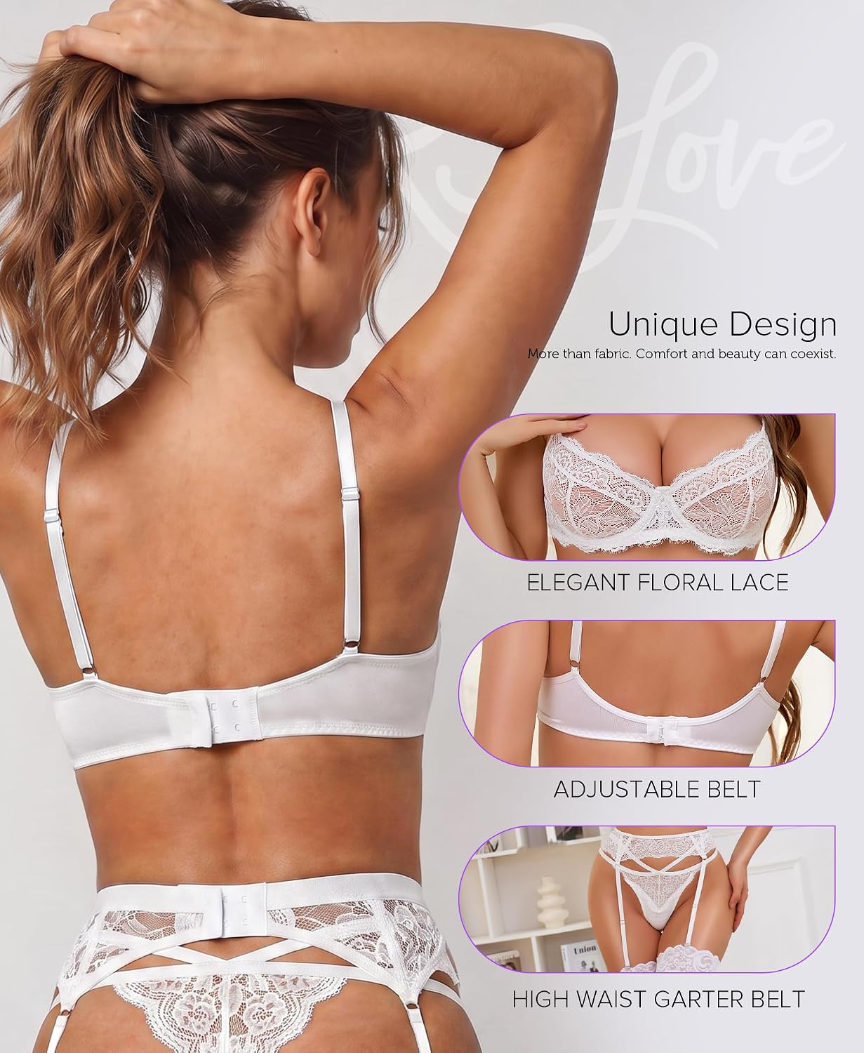 RSLOVE Lace Corset and Panty Lingerie Set — image 3