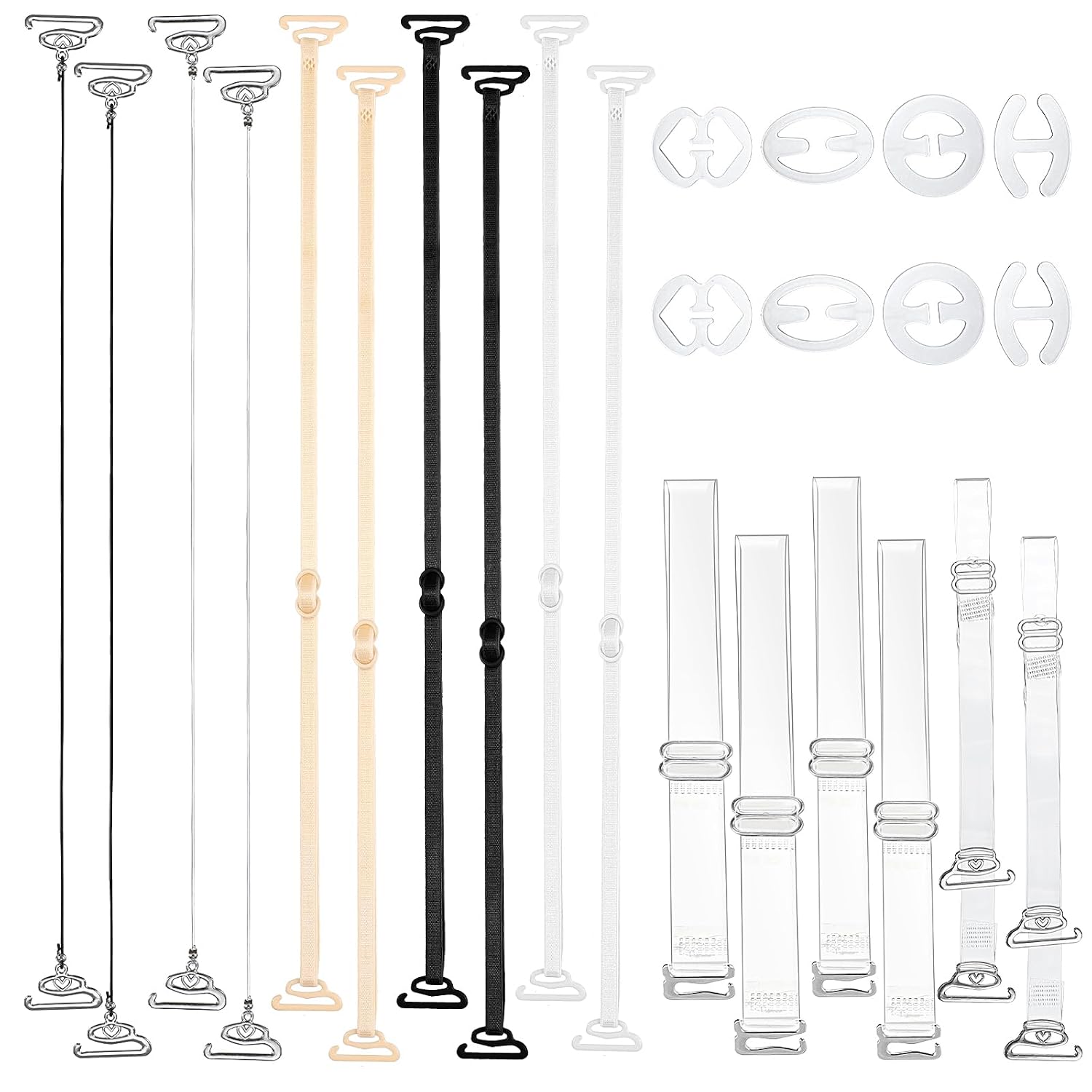 Tyqour Clear Invisible Bra Straps Replacement Set