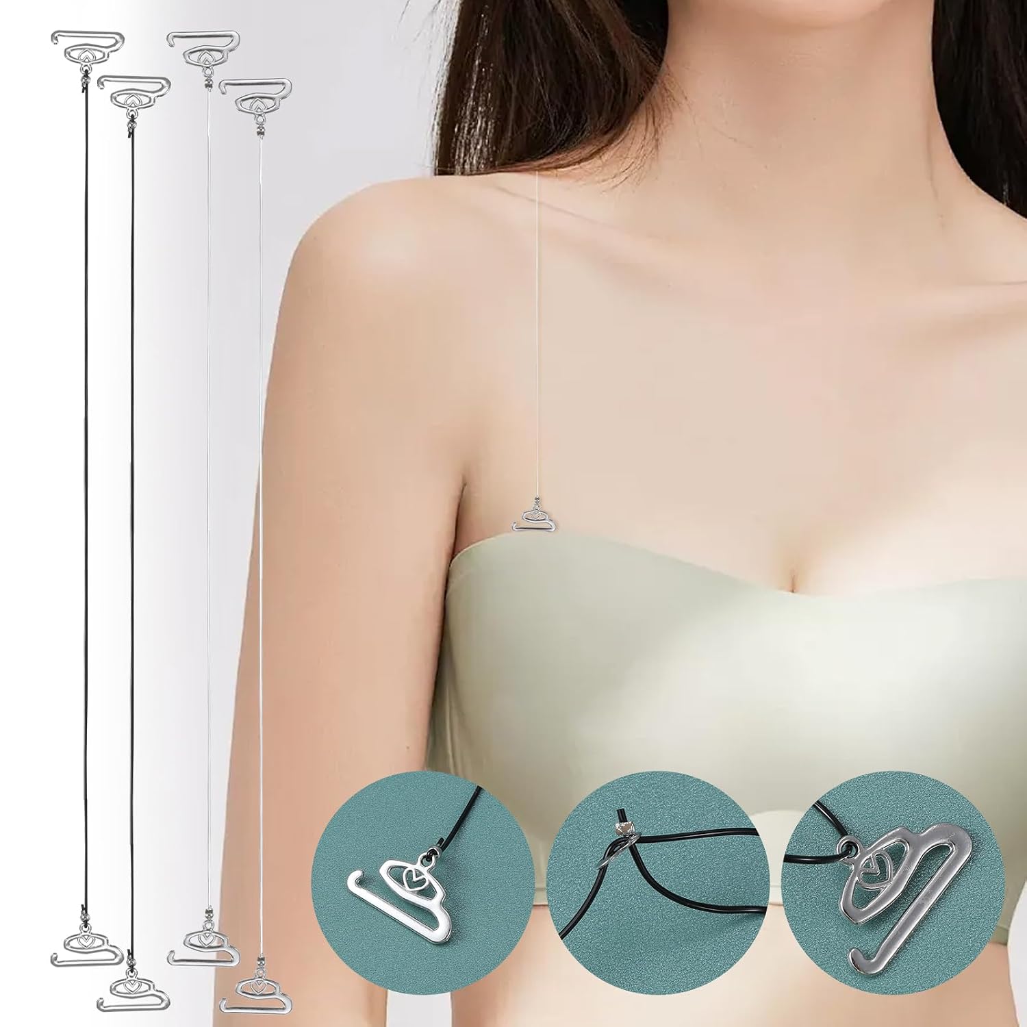Tyqour Clear Invisible Bra Straps Replacement Set — image 3