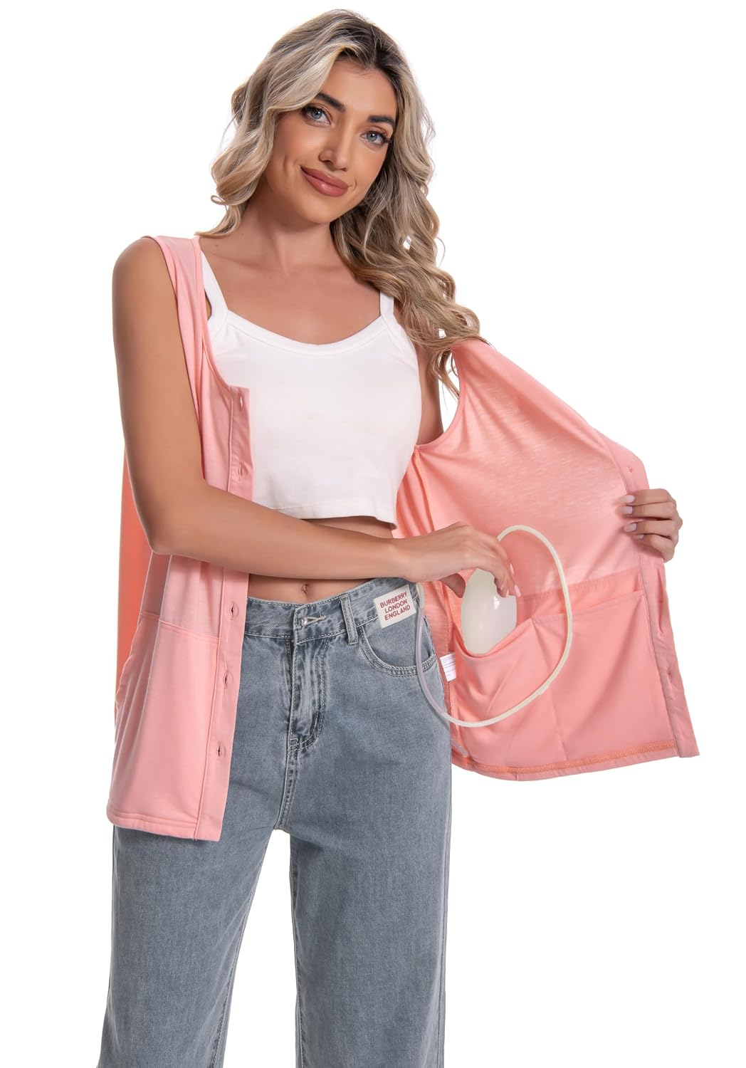 Meuponc Mastectomy Tank with Drain Pockets