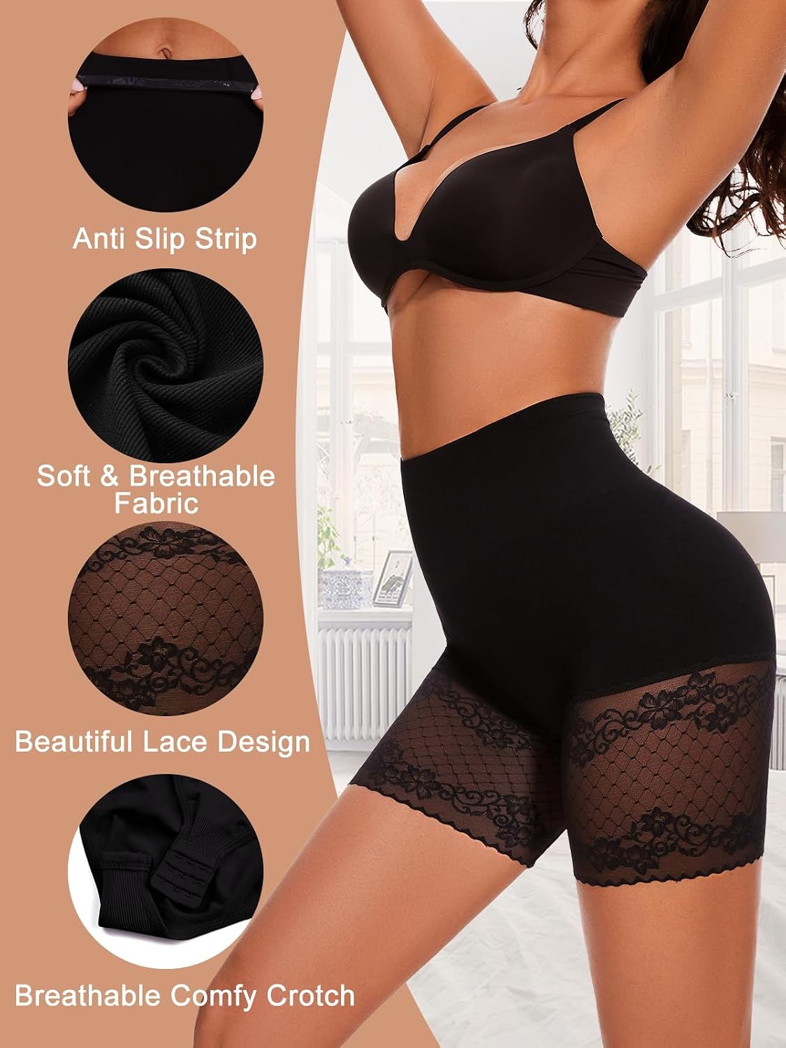 ciksob Lace High Waisted Shapewear Shorts — image 3