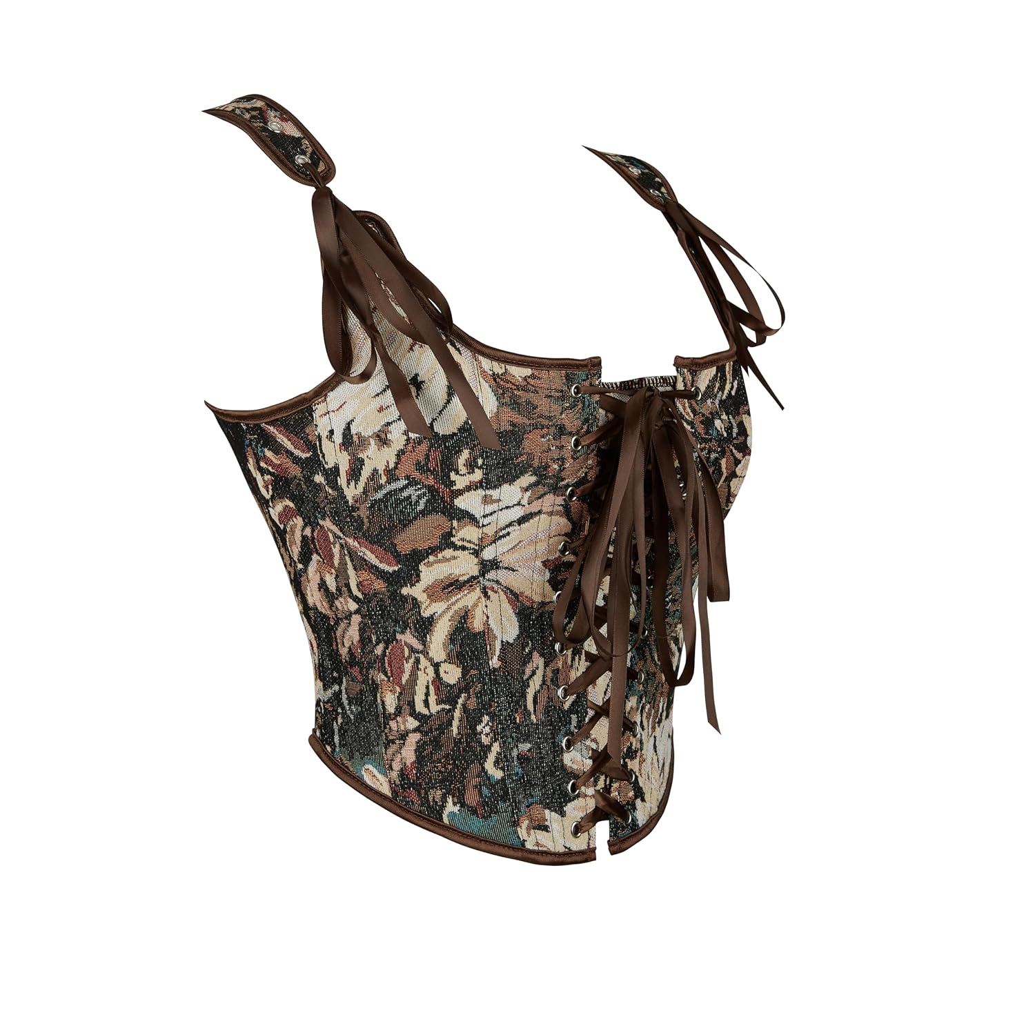 OVOY Women's Floral Jacquard Corset Bustier — image 4