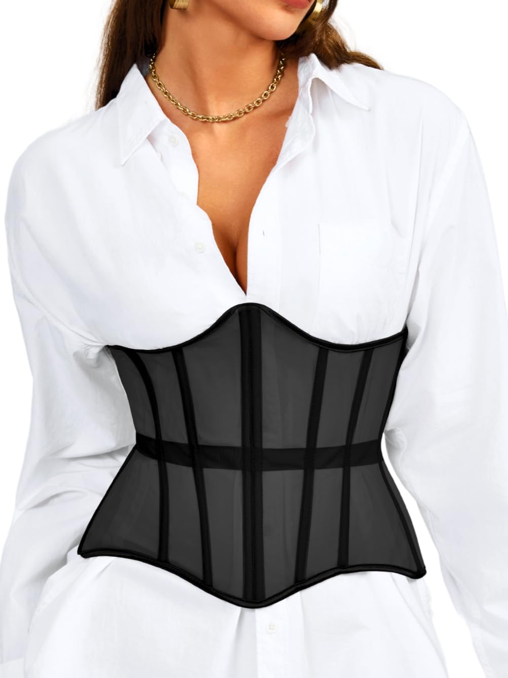 ChiaoLezhee Mesh Underbust Corset Belt
