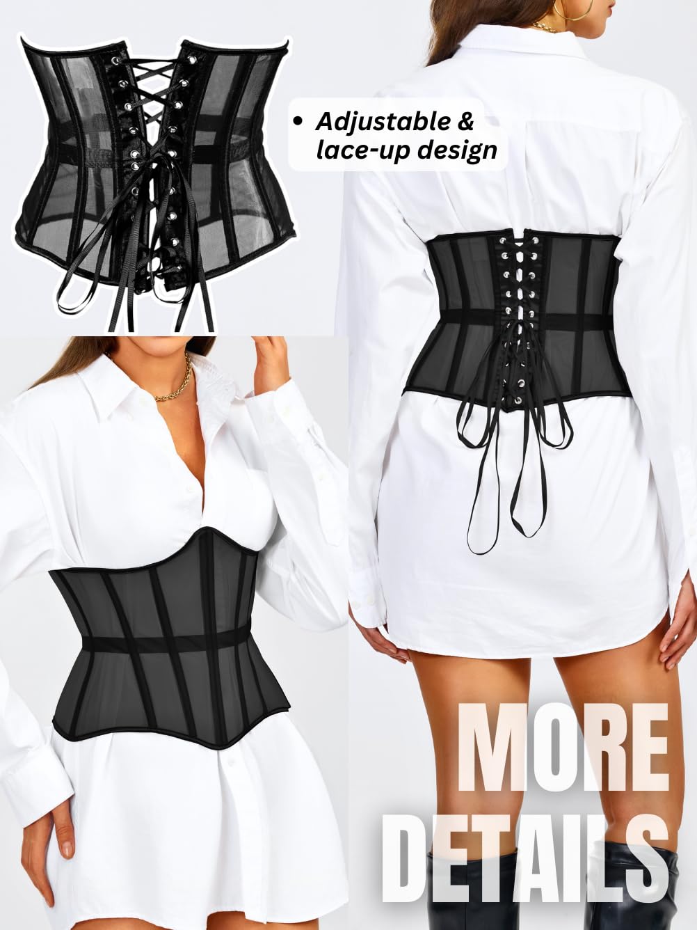 ChiaoLezhee Mesh Underbust Corset Belt — image 3