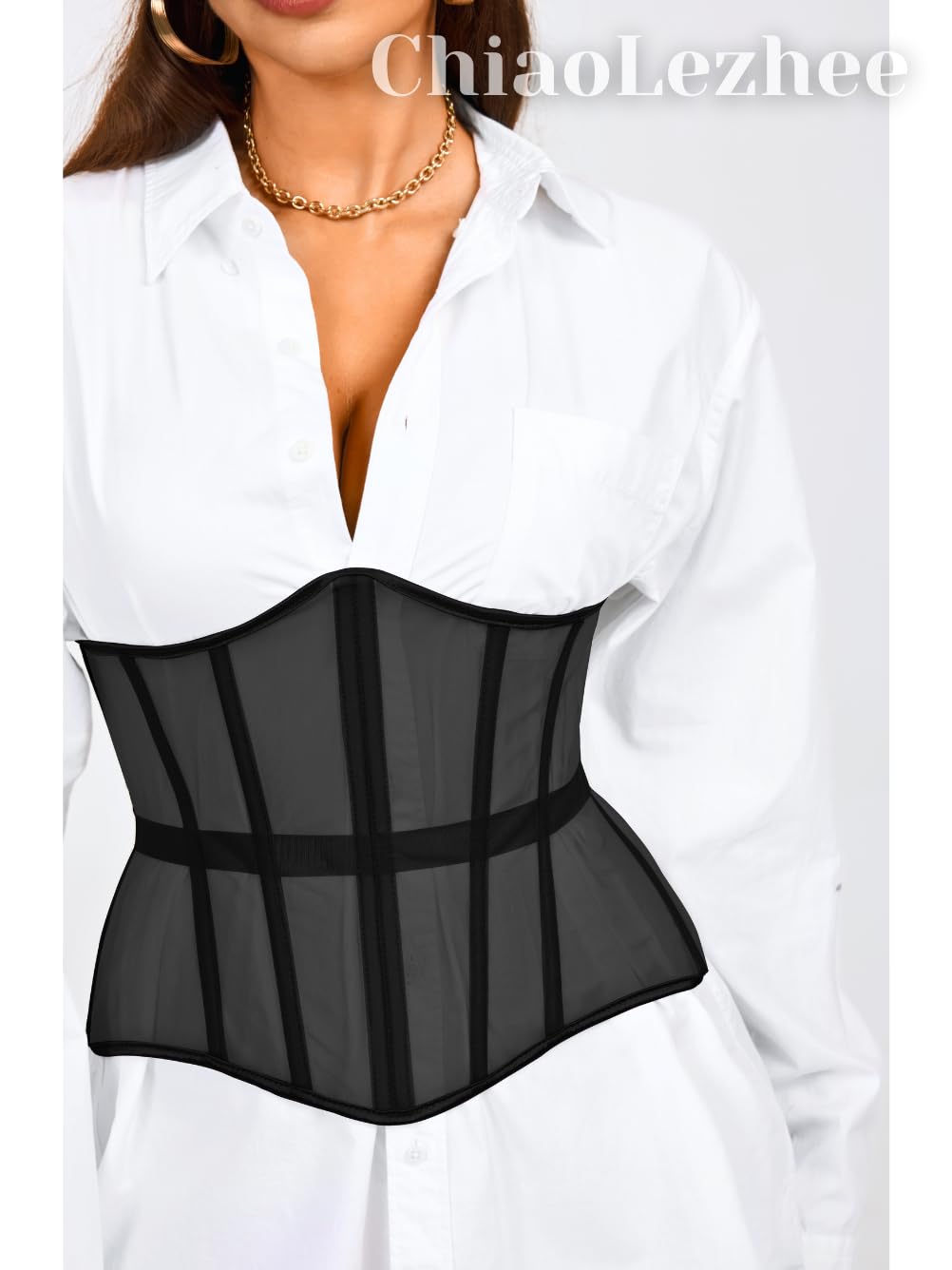 ChiaoLezhee Mesh Underbust Corset Belt — image 5