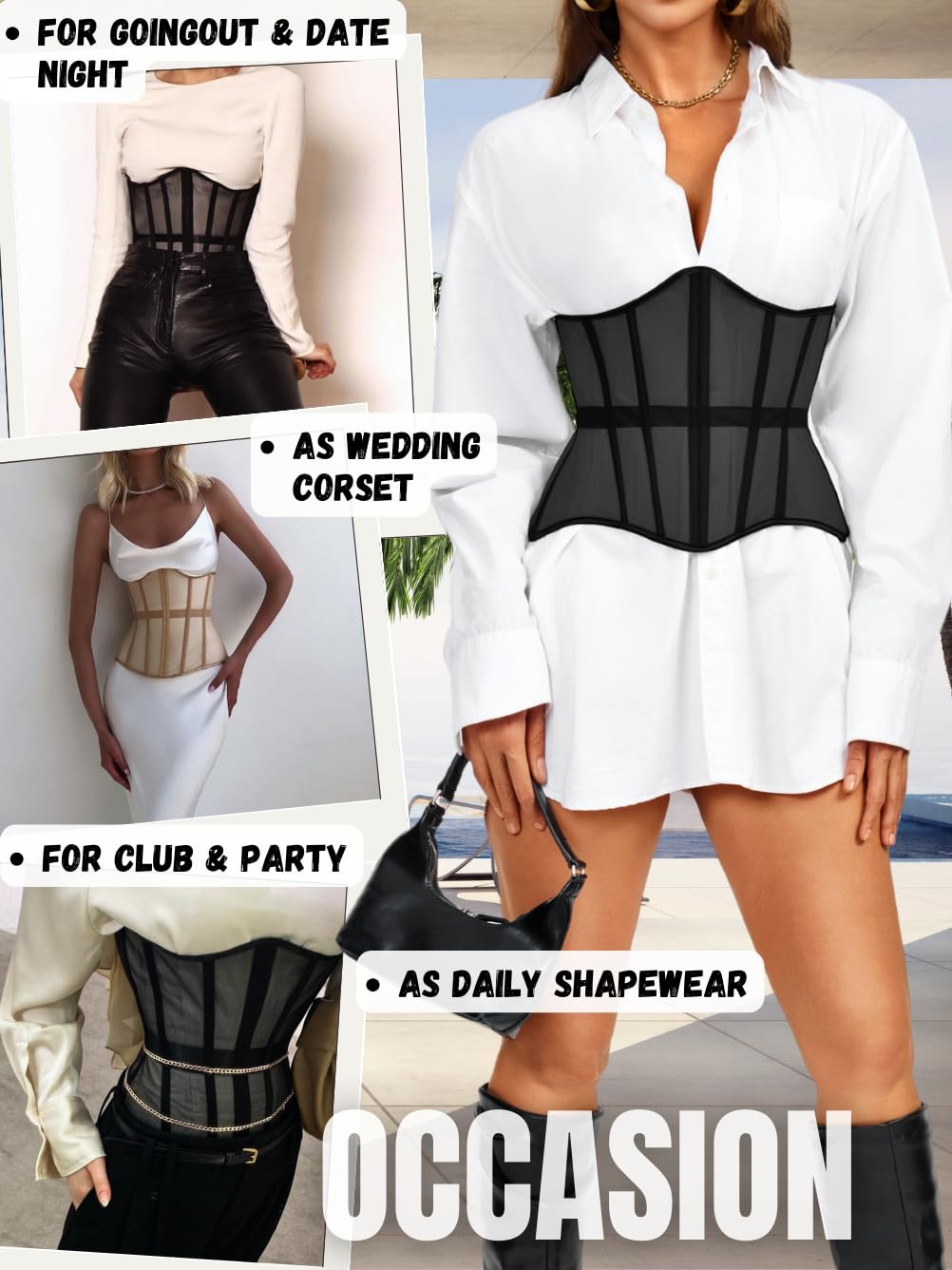 ChiaoLezhee Mesh Underbust Corset Belt — image 7