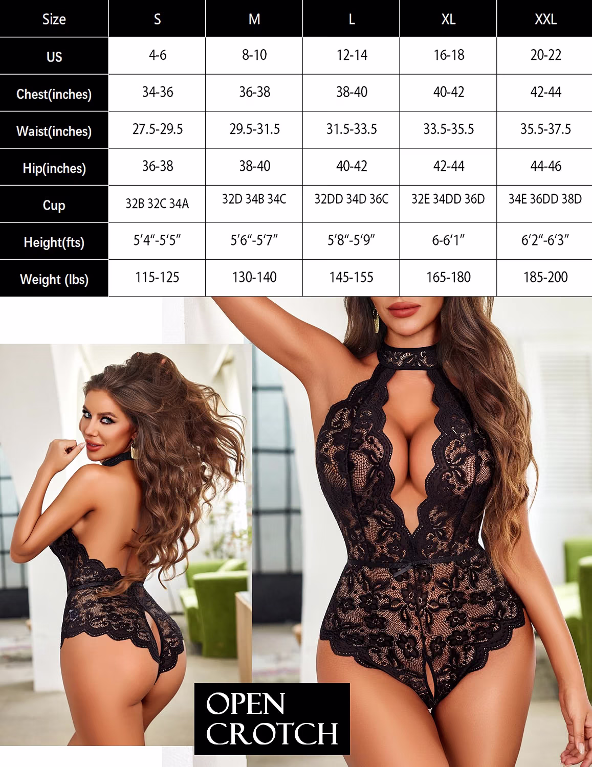 Avidlove Women's Lace Teddy Bodysuit Babydoll — image 6