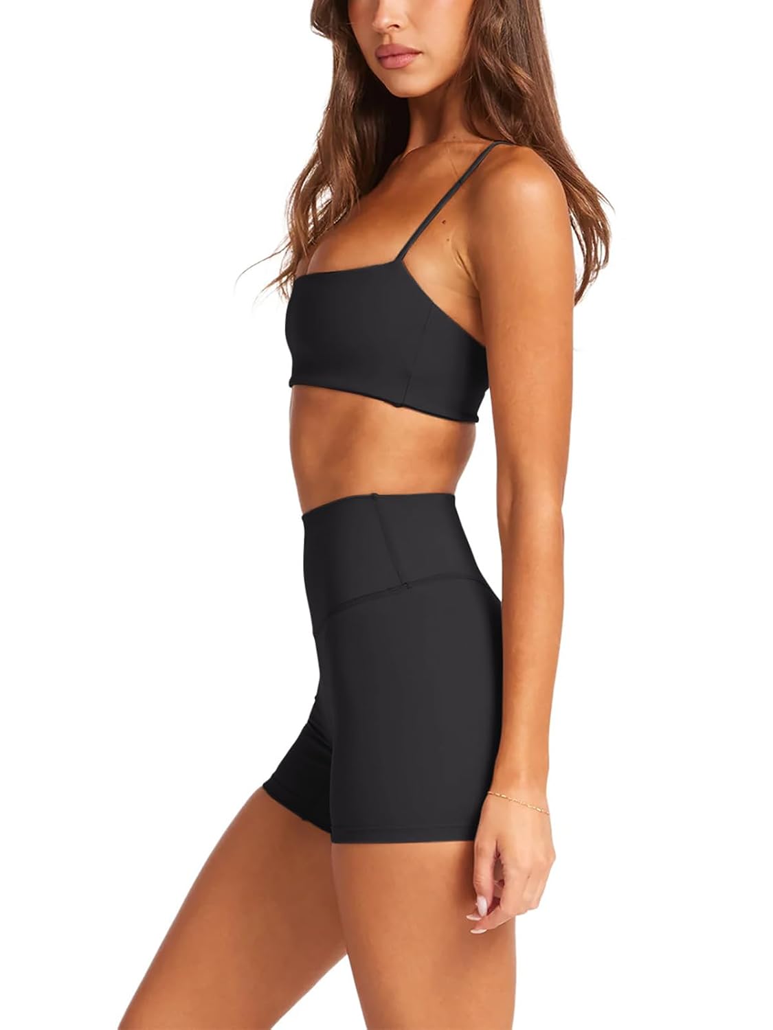 LASLULU Square Neck Crop Top Sports Bra — image 2