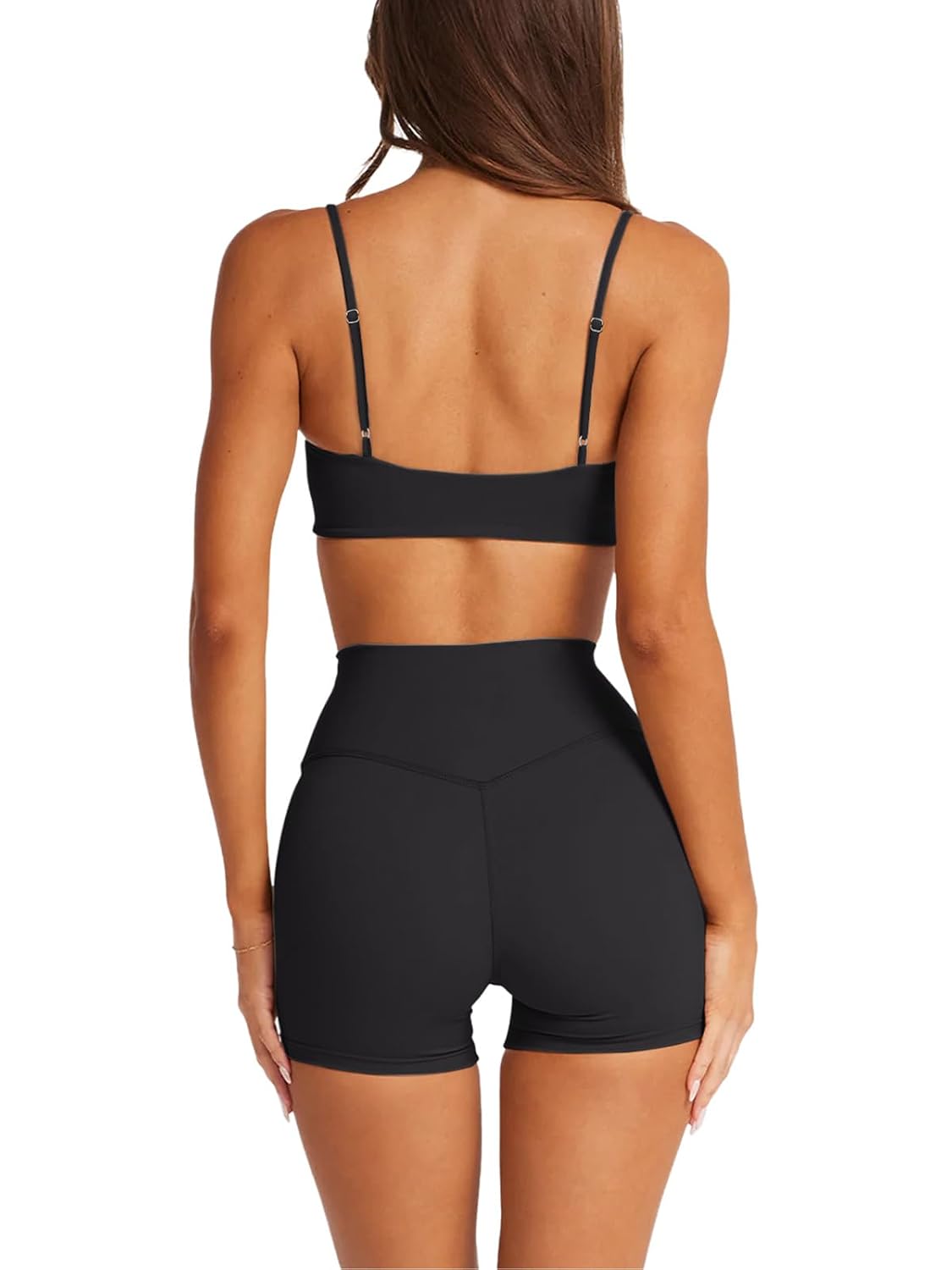 LASLULU Square Neck Crop Top Sports Bra — image 3