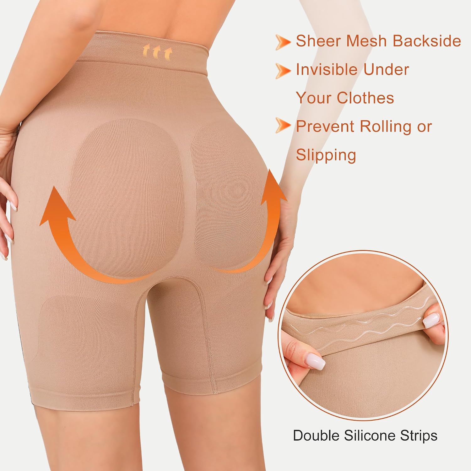 HOMETA High Waisted Thigh Slimming Shapewear Shorts — image 4
