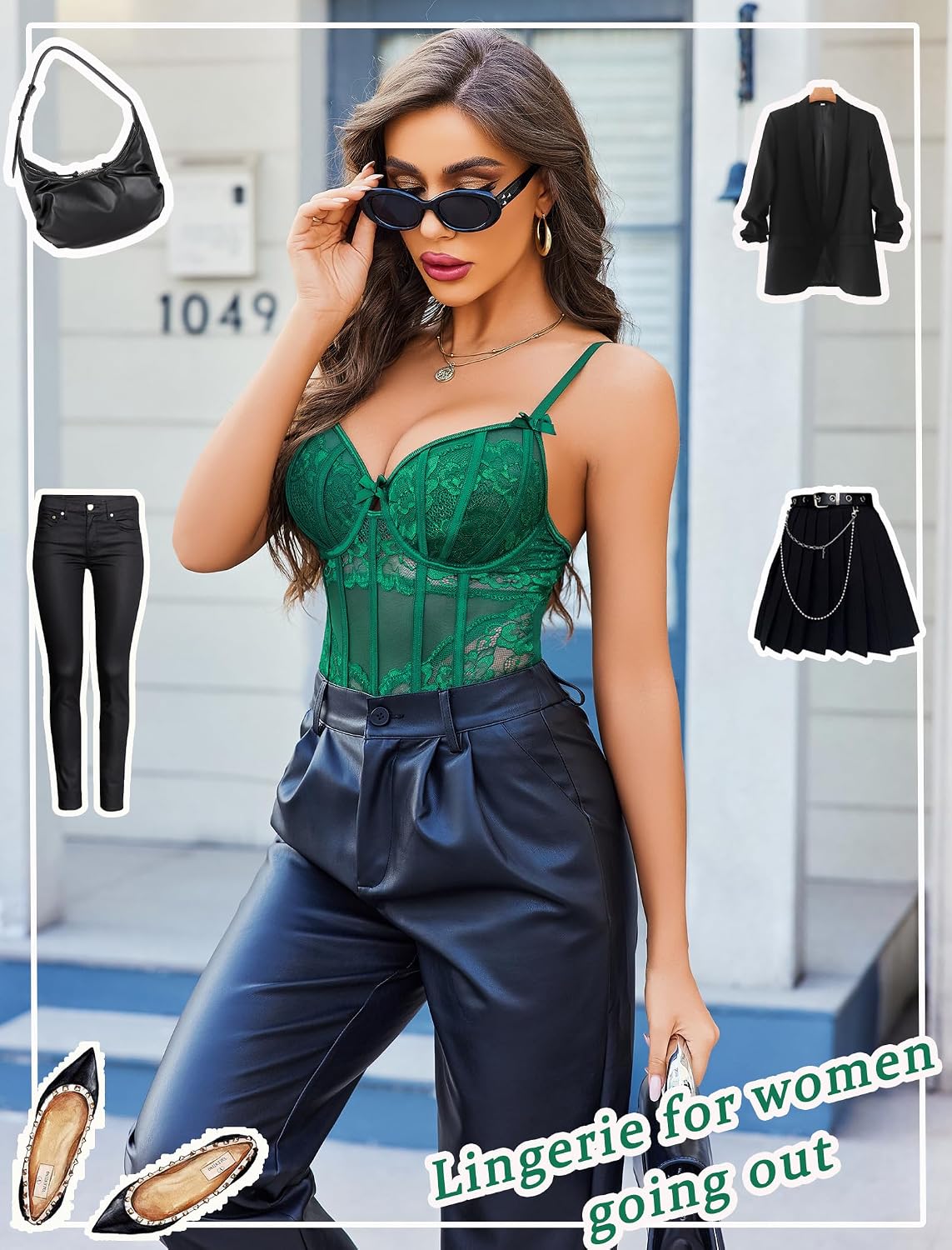 Avidlove Sexy Lace V-Neck Bodysuit — image 2