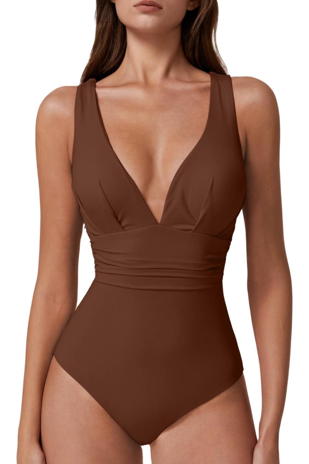 QINSEN V Neck Cross Back Monokini — image 7