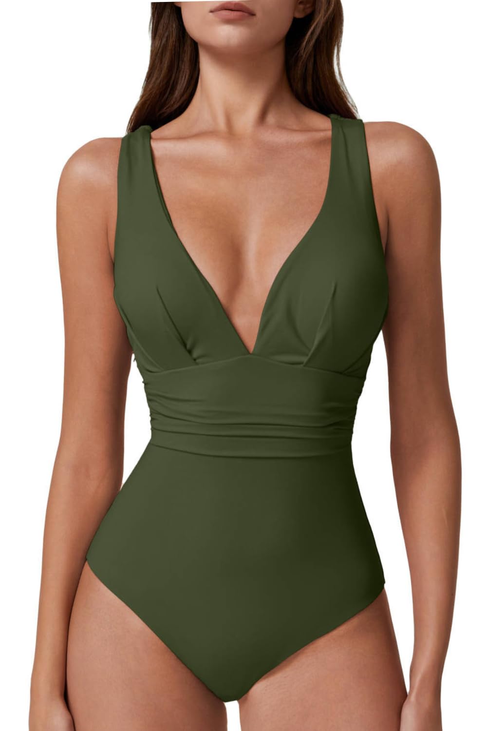 QINSEN V Neck Cross Back Monokini — image 9