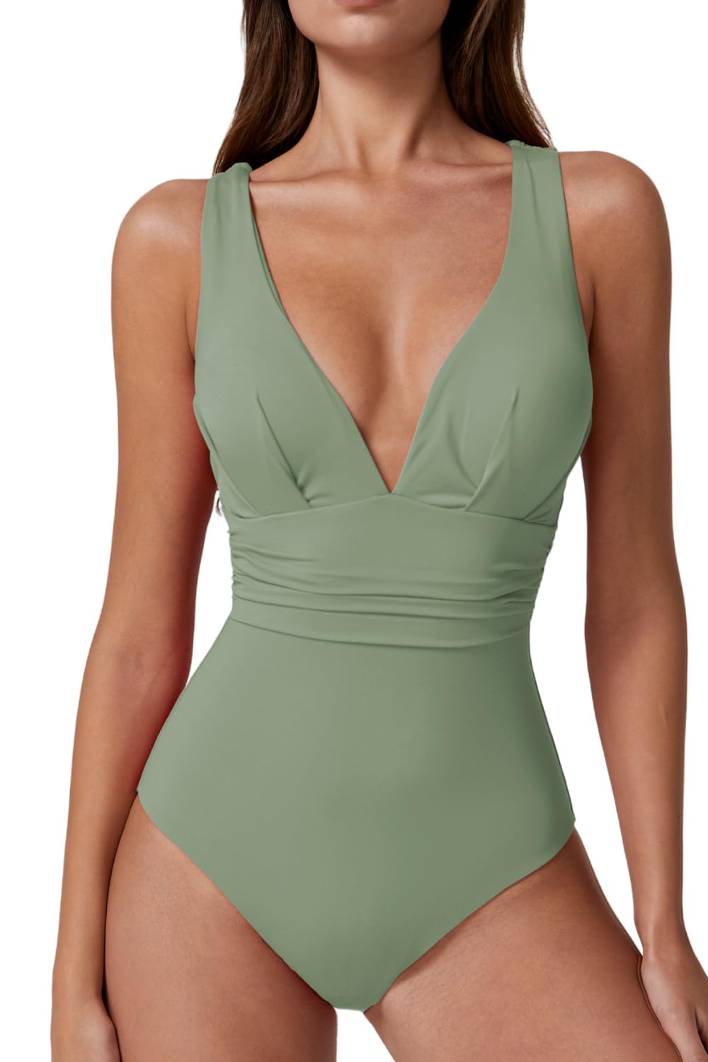QINSEN V Neck Cross Back Monokini — image 11