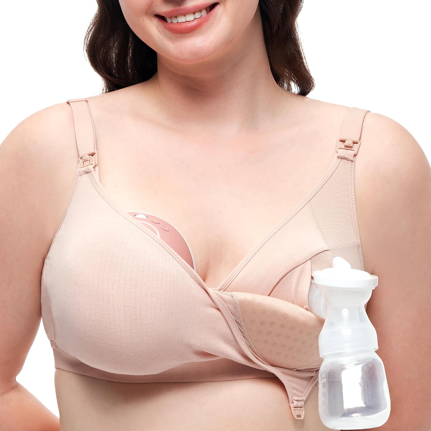 Momcozy Hands-Free Pumping Bra with Breathable Tencel