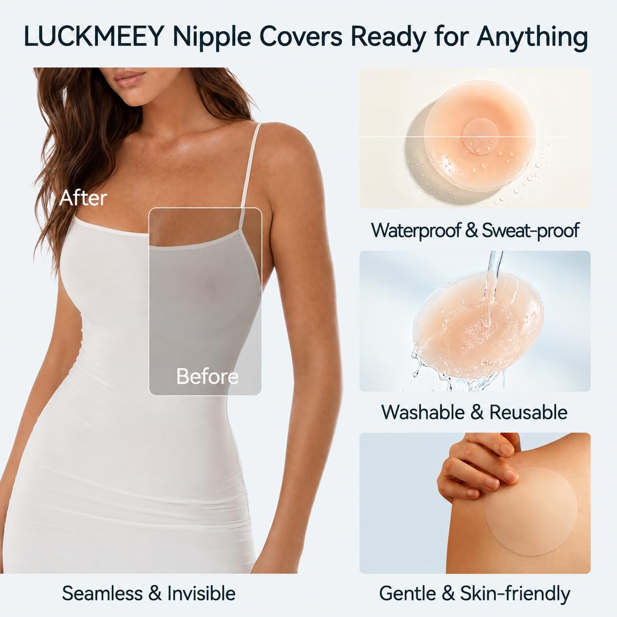 LUCKMEEY Ultra-Thin Adhesive Silicone Pasties — image 3