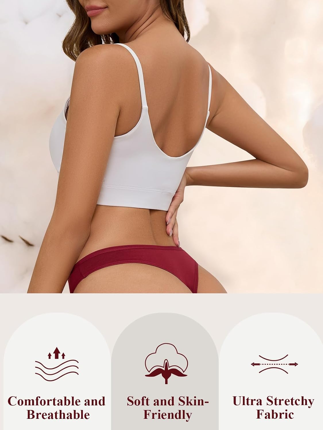 Vevmon Seamless Cotton Thongs 6-Pack — image 3