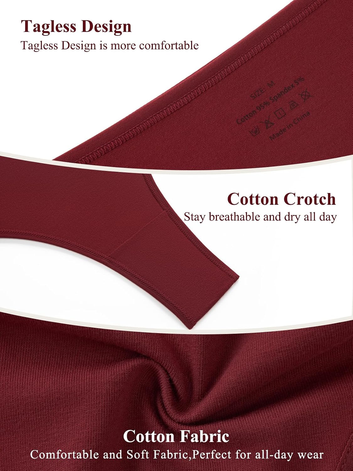 Vevmon Seamless Cotton Thongs 6-Pack — image 5