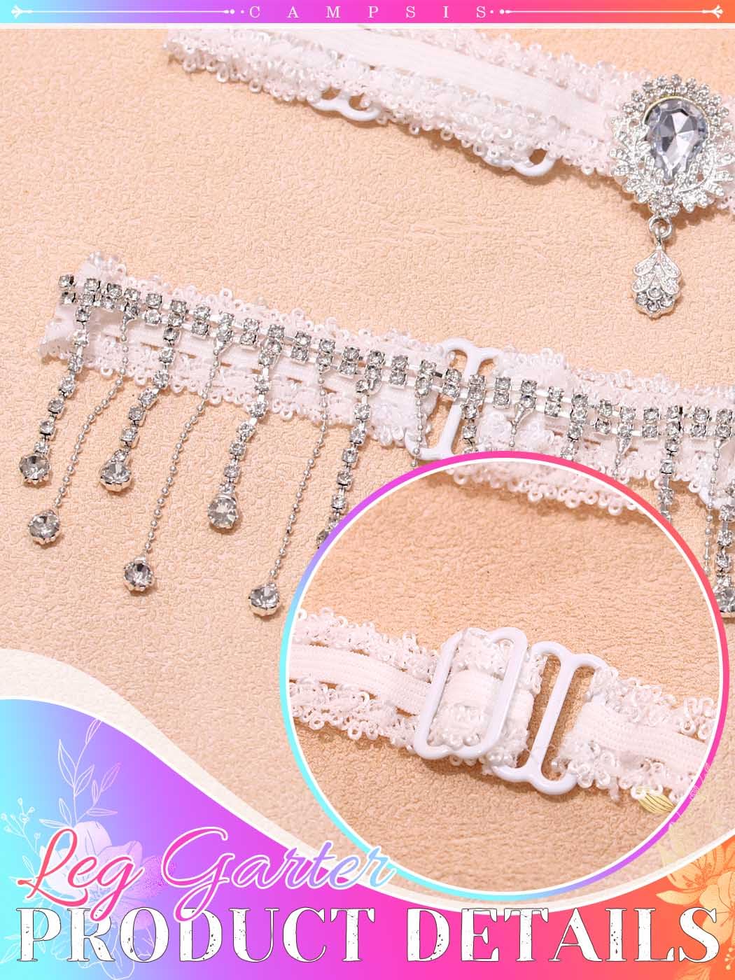 Campsis Rhinestone Bridal Garter Set — image 6
