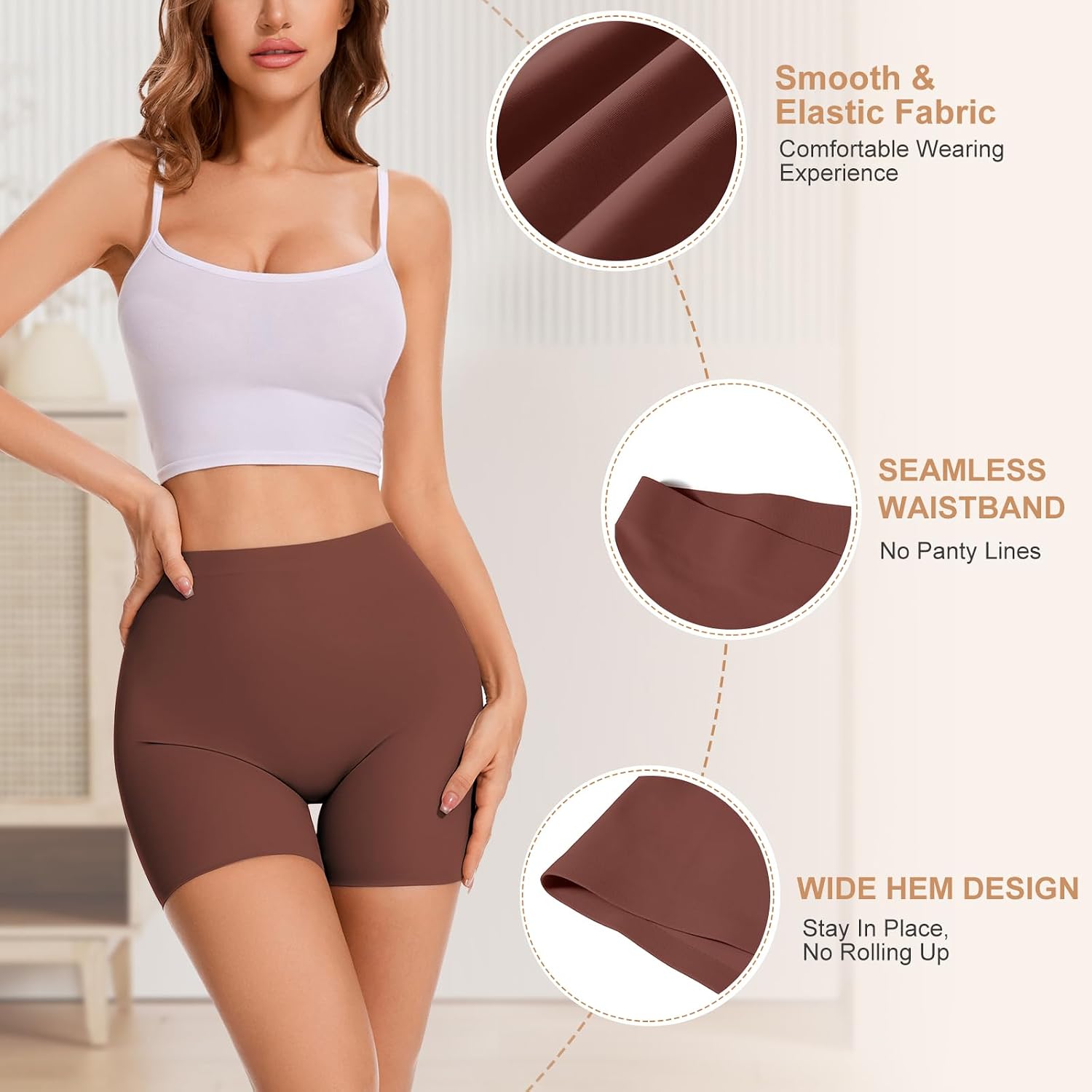 AliyaFeng Women's Tummy Control Slip Shorts — image 3
