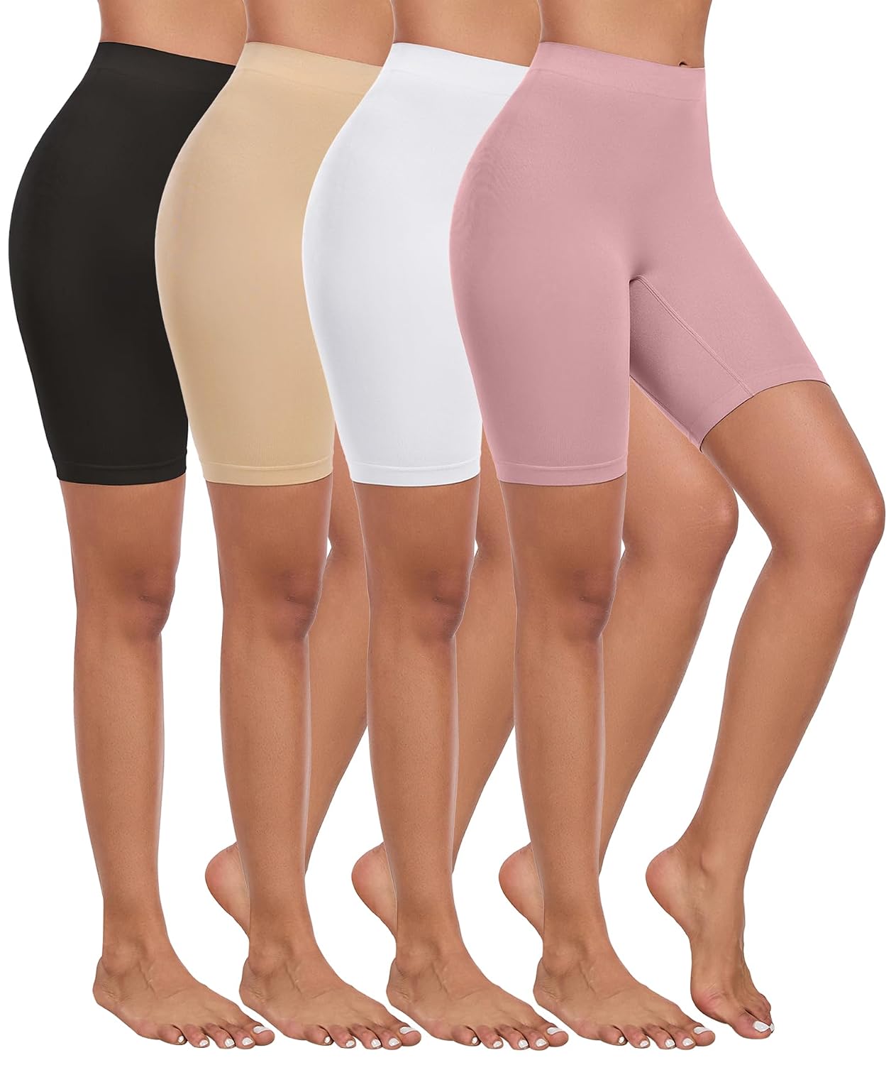 Okimay 4-Pack Seamless Anti Chafing Slip Shorts