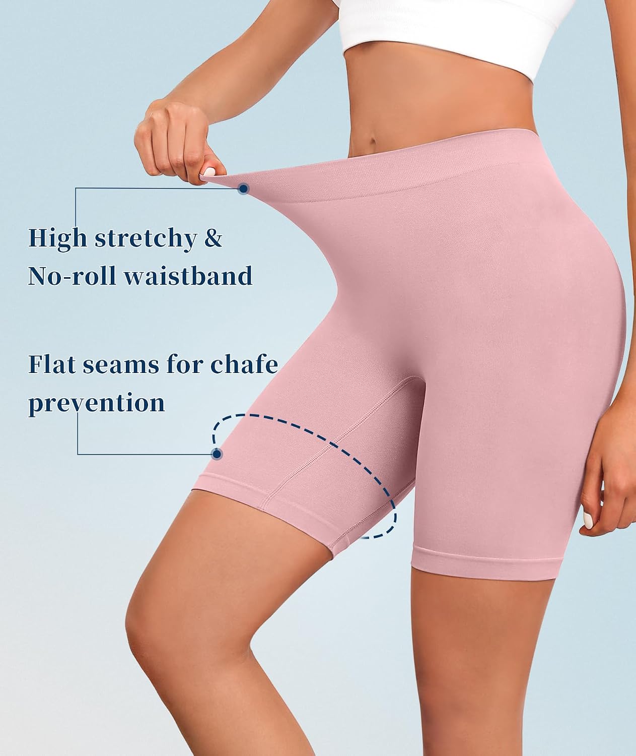 Okimay 4-Pack Seamless Anti Chafing Slip Shorts — image 2