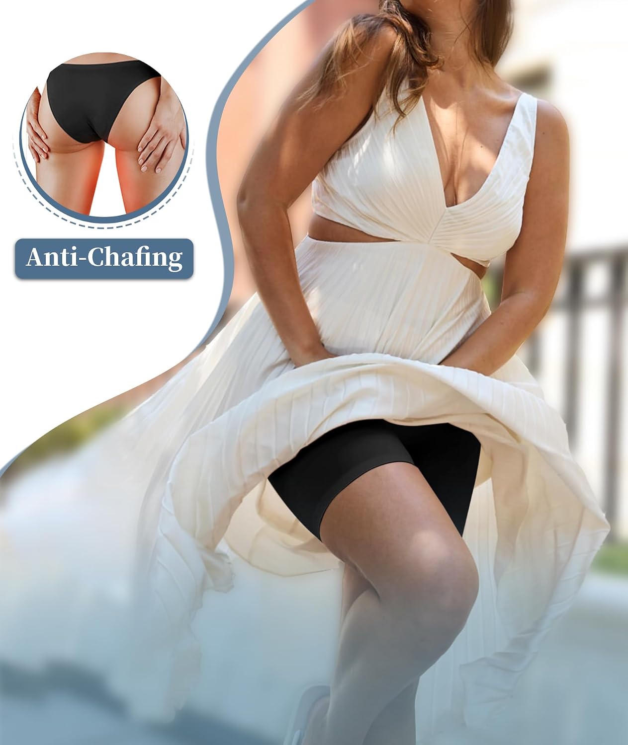 Okimay 4-Pack Seamless Anti Chafing Slip Shorts — image 3