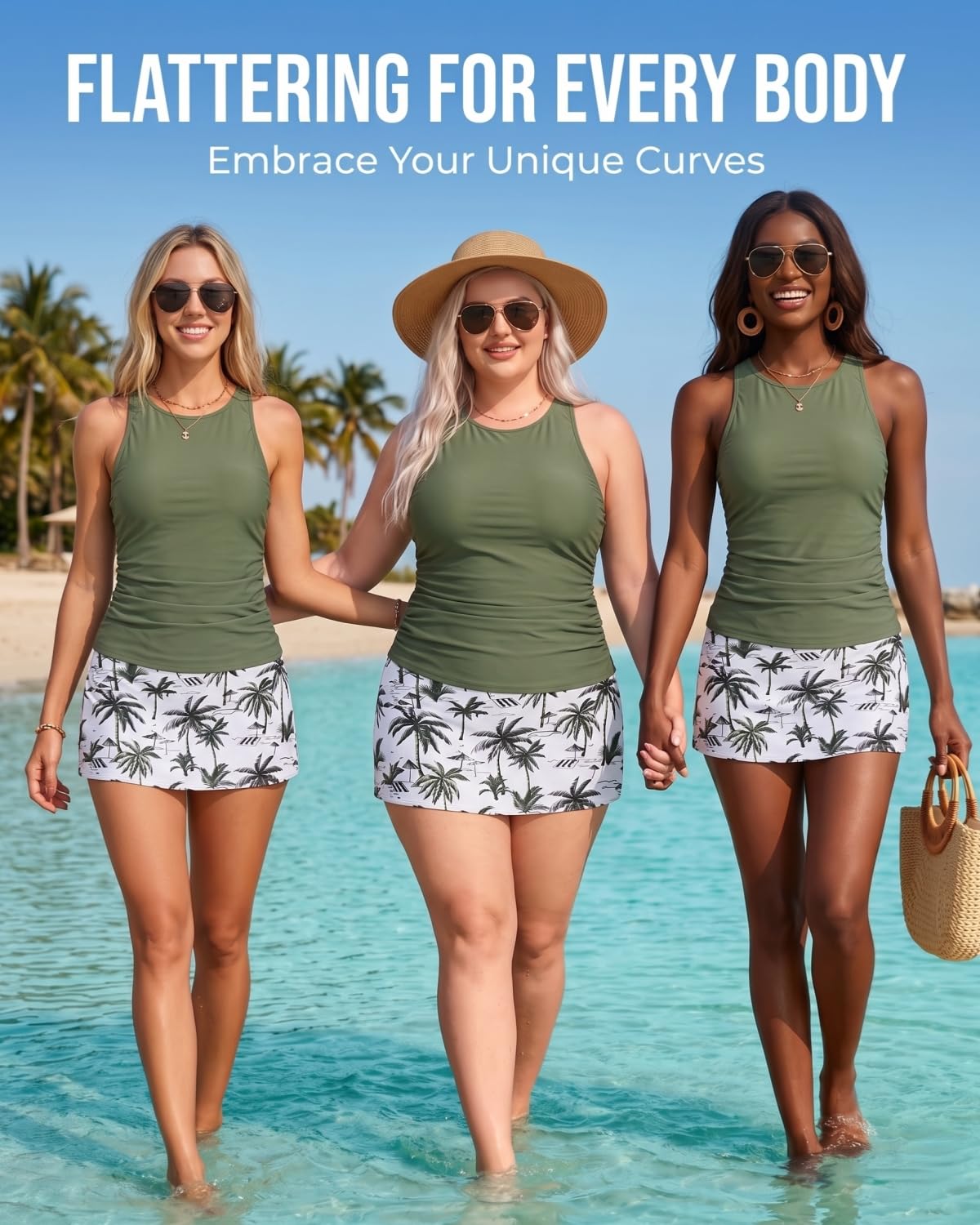 Daci Women's Tankini with Tummy Control Skirt — image 2