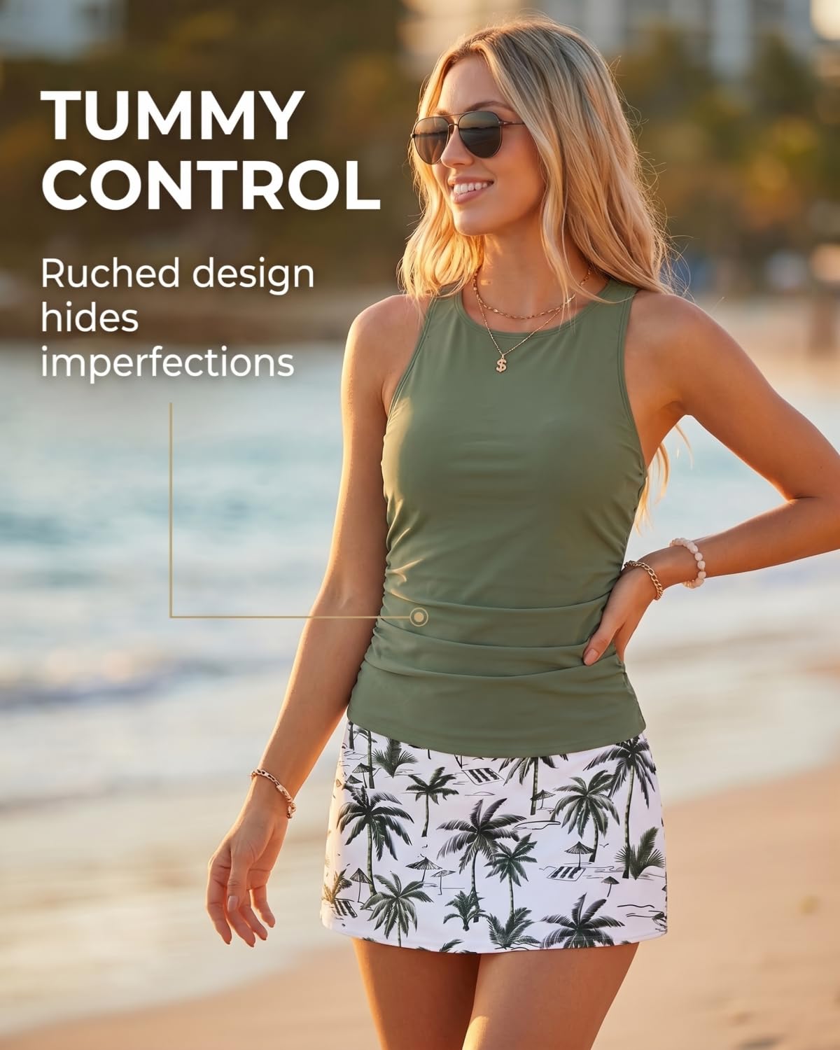 Daci Women's Tankini with Tummy Control Skirt — image 3