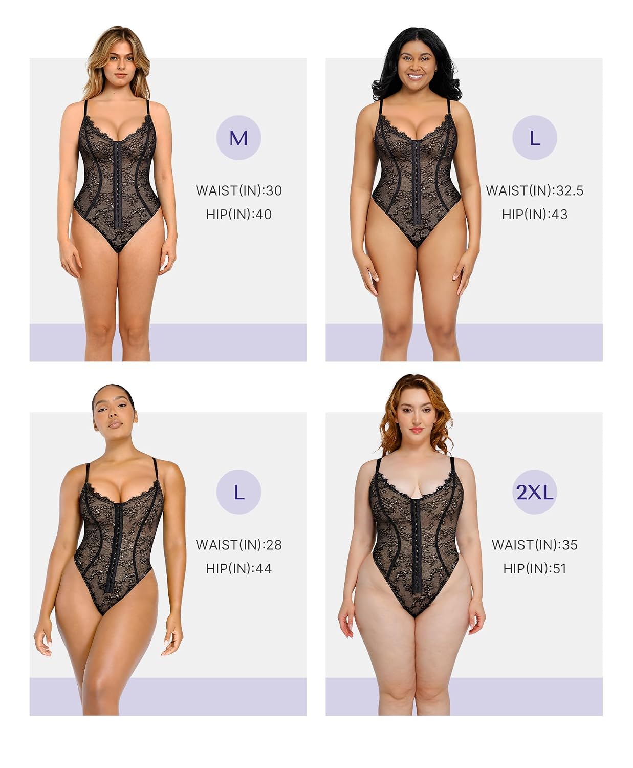 SHAPELLX Lace Tummy Control Bodysuit — image 2