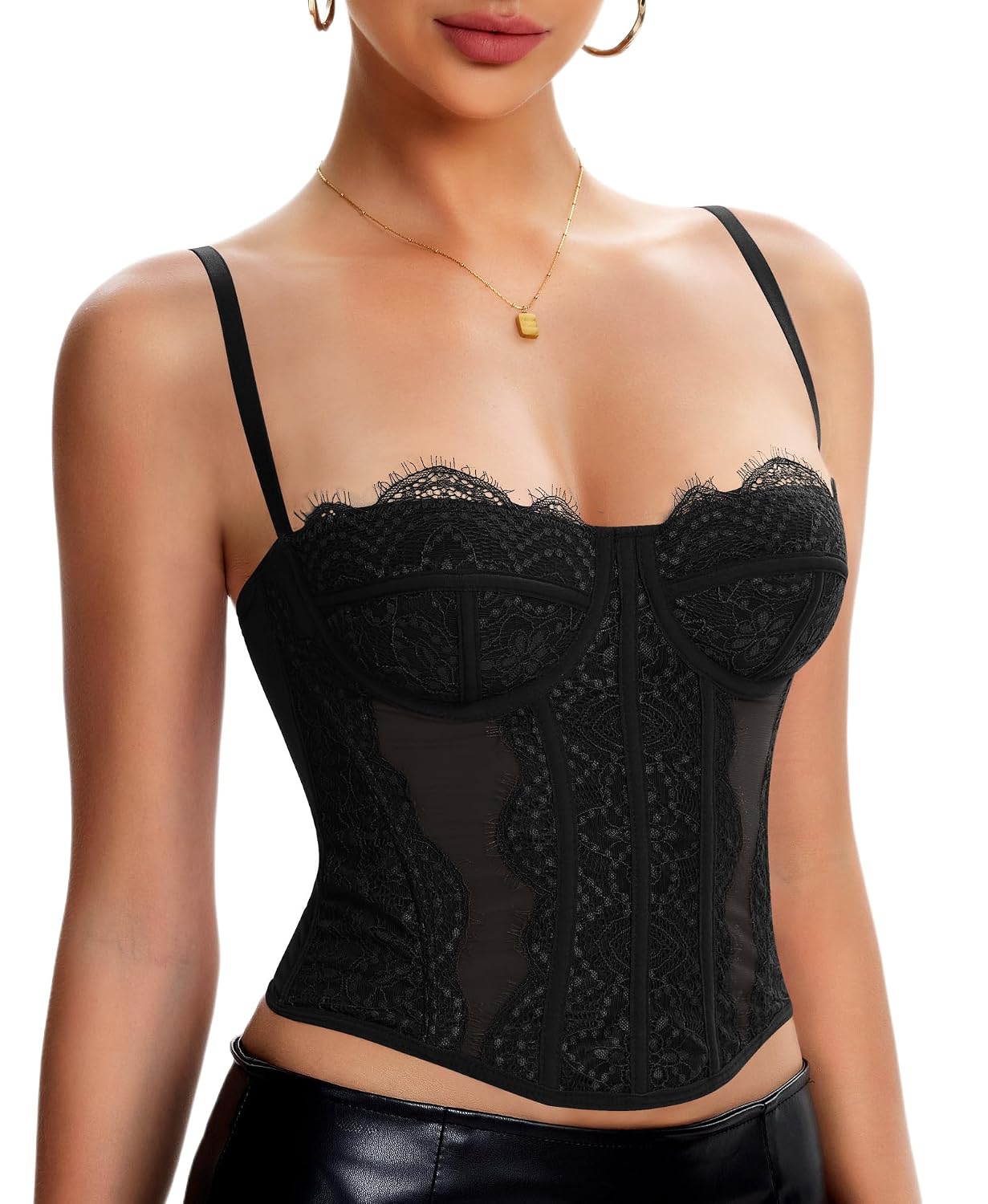 Werkiss Lace Corset Bustier Top for Women — image 2