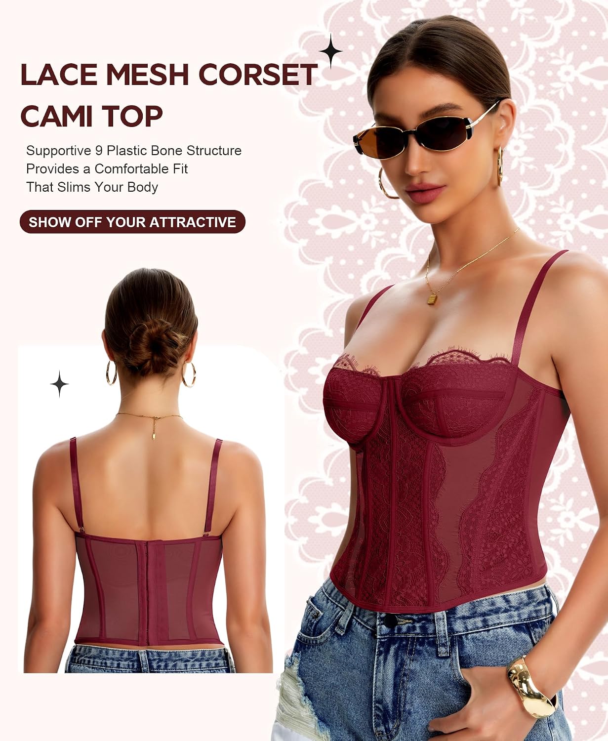 Werkiss Lace Corset Bustier for Women — image 3