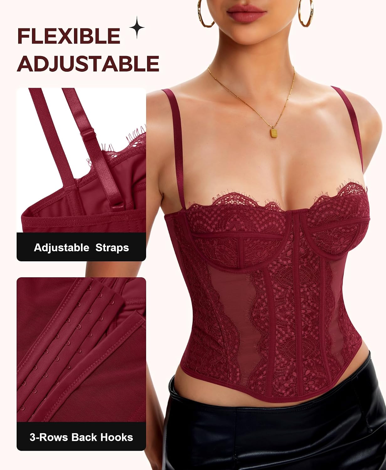 Werkiss Lace Corset Bustier for Women — image 4