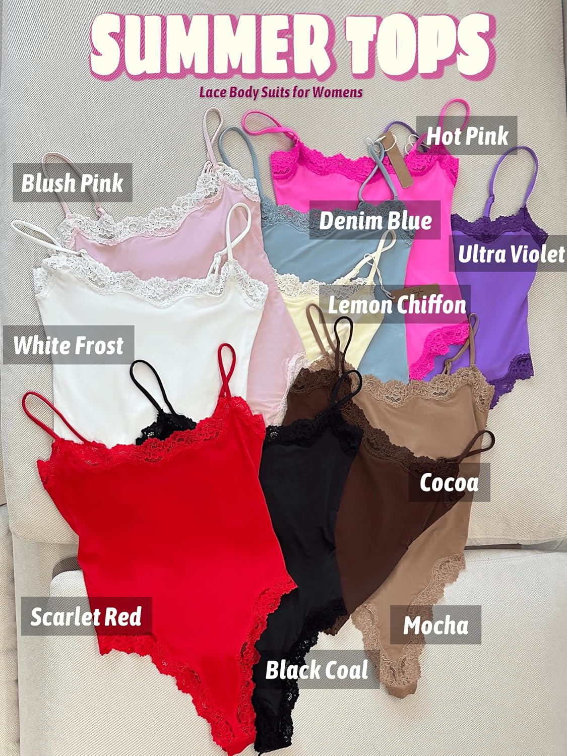 Starrylion Square Neck Lace Bodysuit — image 2